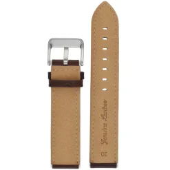 DARCY Brown Contrast Edge Modern Finish Leather Watch Strap W181