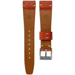 Darlington | Handmade Two Stitch Diablo Orange Leather Strap | TS.DIA.OR