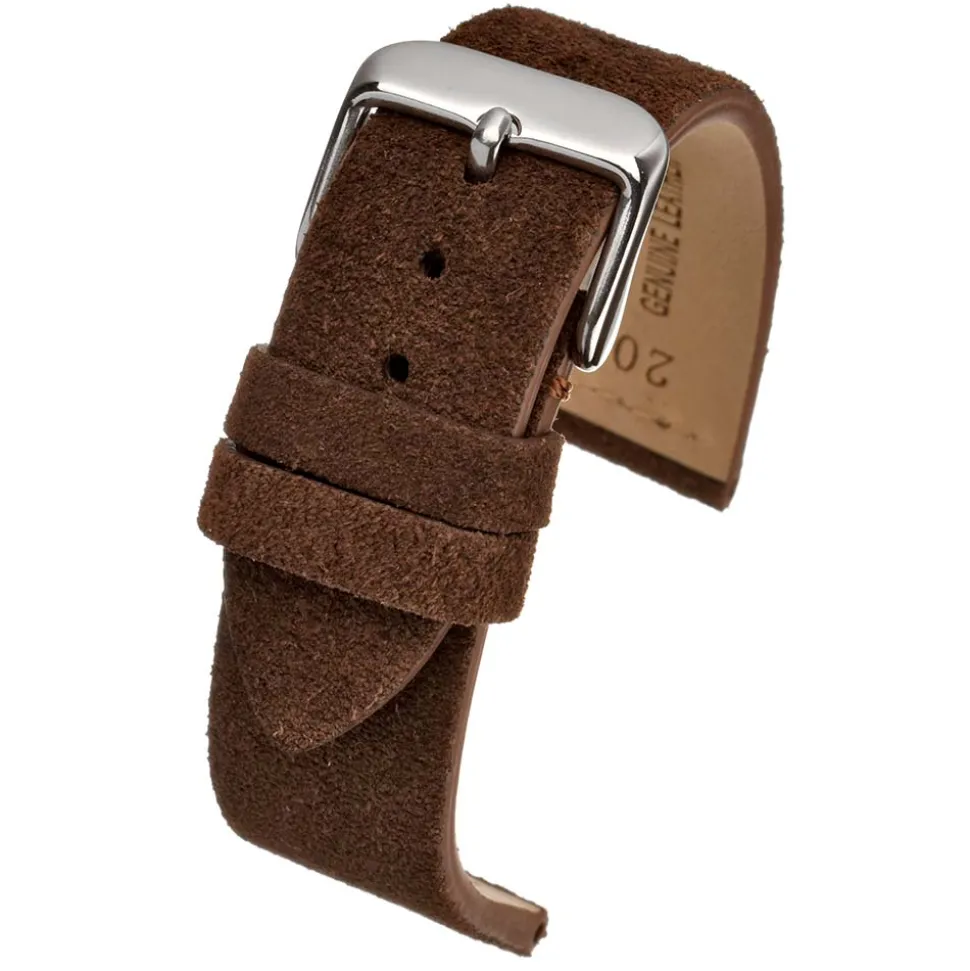 Dellow | Brown Suede Watch Strap | WS105