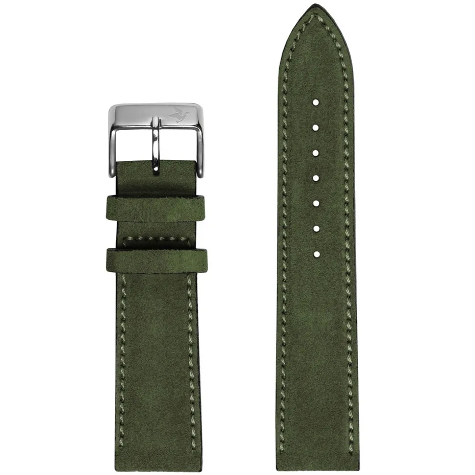 DUCKWORTH PRESTEX – Birch Green Suede Italian Leather Watch Strap 20mm DPBGS20