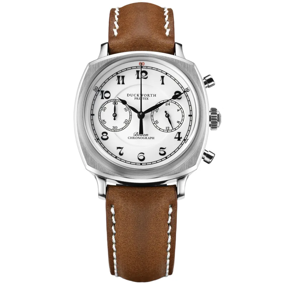 Duckworth Prestex | Bolton Chronograph Brown Strap 39mm | D531-02B