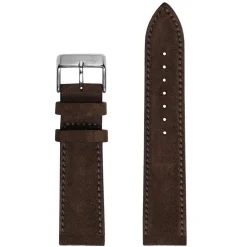 DUCKWORTH PRESTEX – Chocolate Brown Suede Italian Leather Watch Strap 20mm DPCBS20