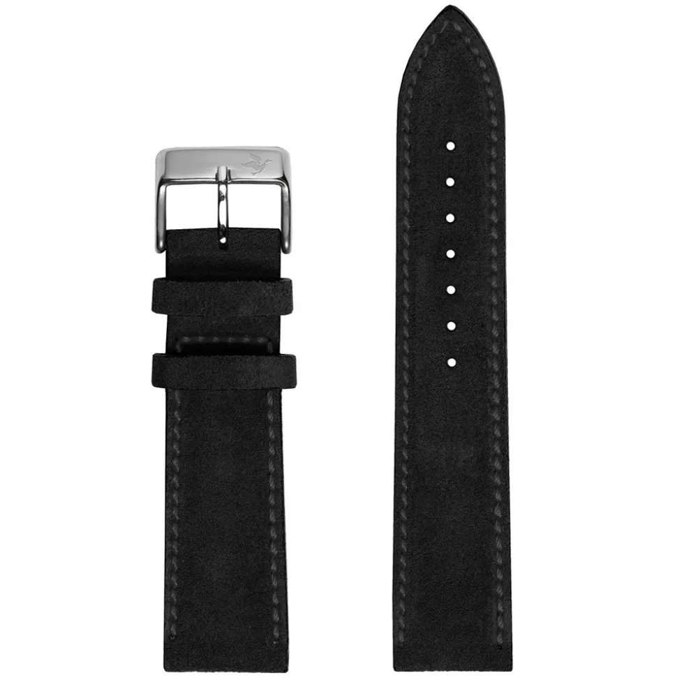DUCKWORTH PRESTEX – Ebony Brown Suede Italian Leather Watch Strap 20mm DPEBS20