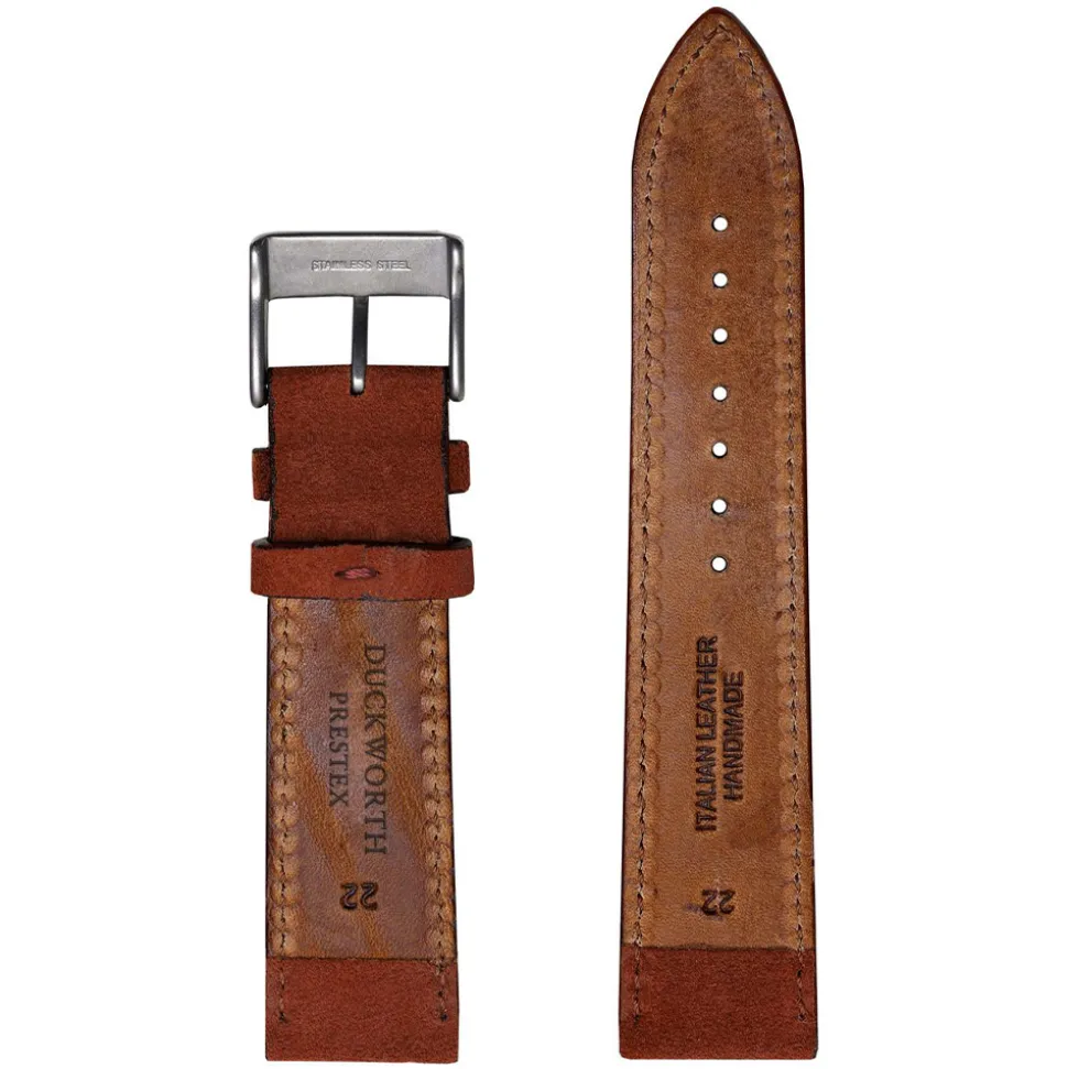 DUCKWORTH PRESTEX – Jasper Rust Suede Italian Leather Watch Strap 20mm DPJRS20