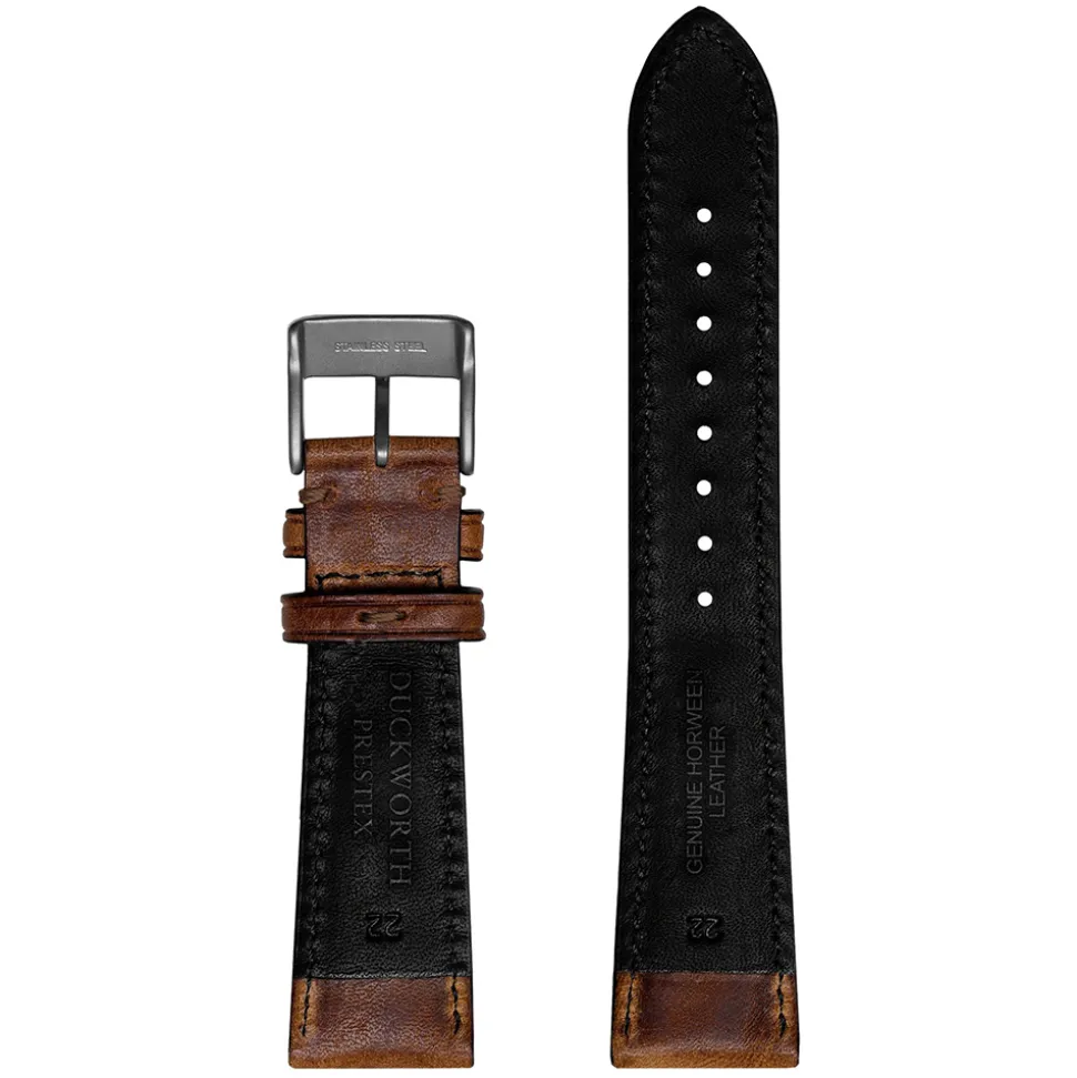 DUCKWORTH PRESTEX – Light Brown Horween Leather Watch Strap 22mm DPLBL22