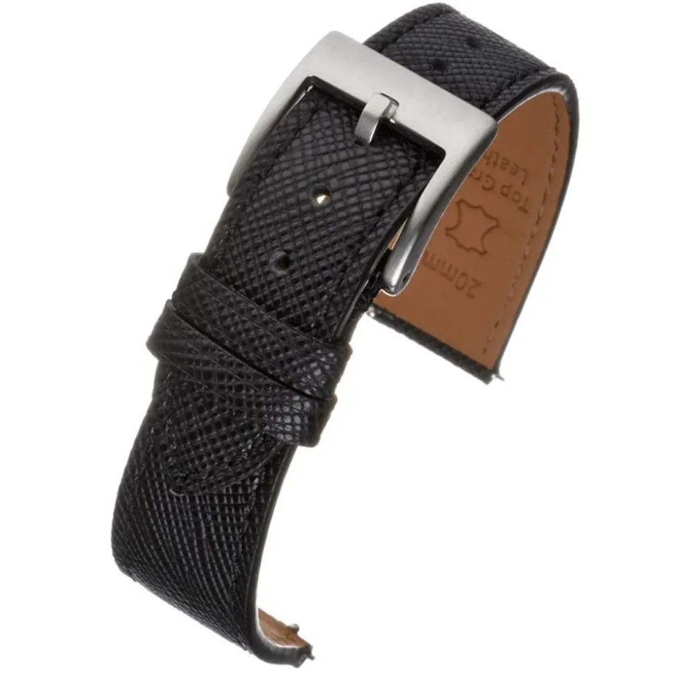 Eleganza | Black Saffiano Leather Strap | WV400