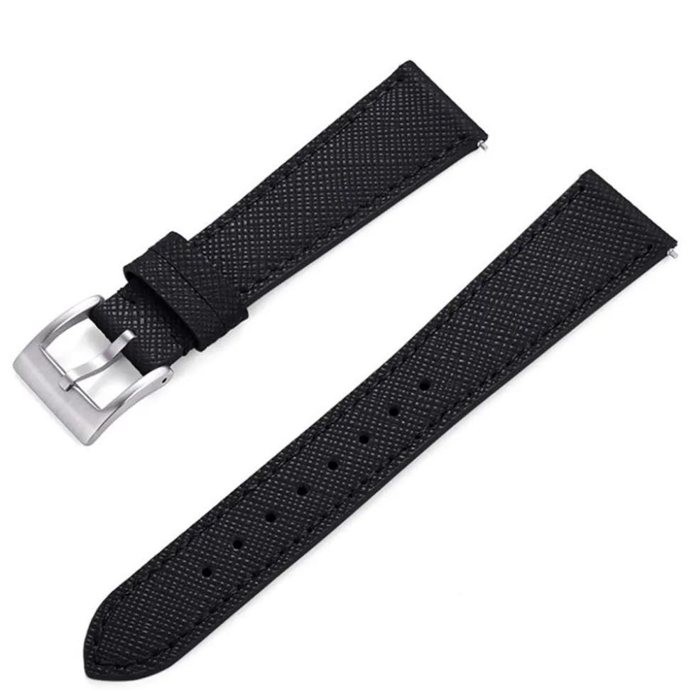 Eleganza | Black Saffiano Leather Strap | WV400