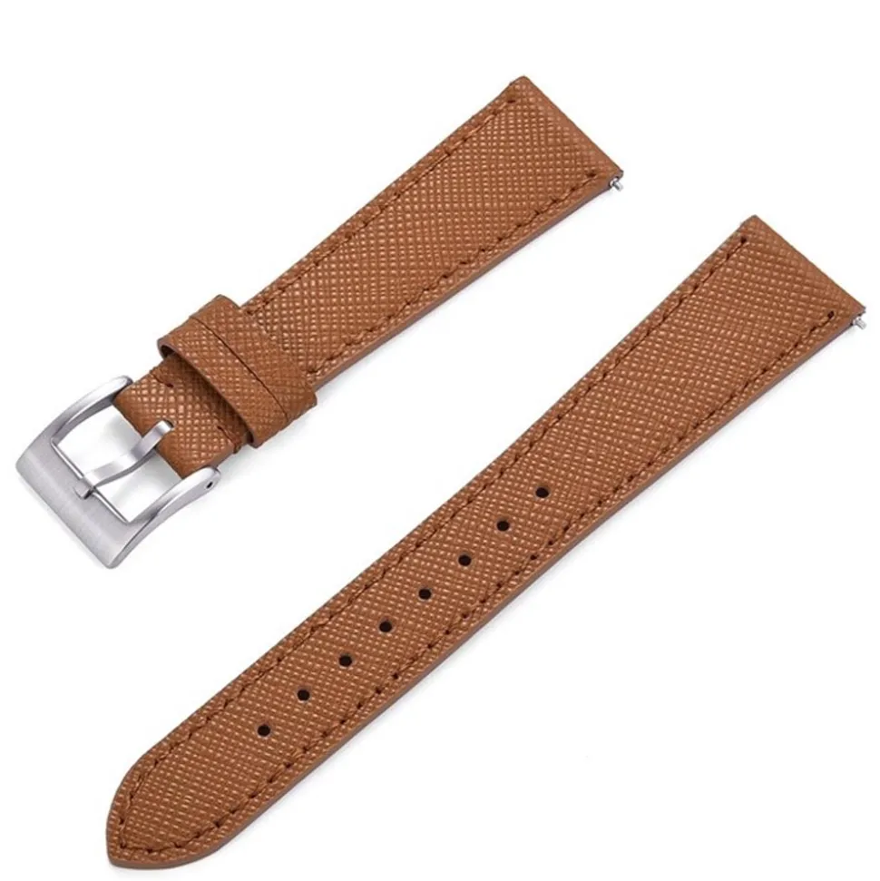 Eleganza | Brown Saffiano Leather Strap | WV405