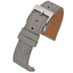 Eleganza | Grey Saffiano Leather Strap | WV408
