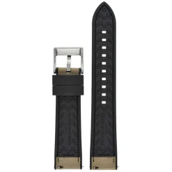 Endura | Beige and Black Sailcloth Rubber Hybrid Strap | WS200