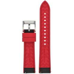 Endura | Black and Red Sailcloth Rubber Hybrid Strap | WS205