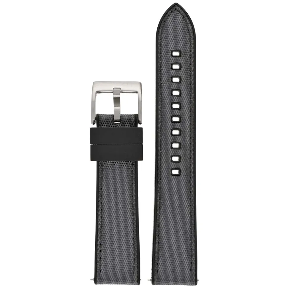 Endura | Grey and Black Sailcloth Rubber Hybrid Strap | WS201