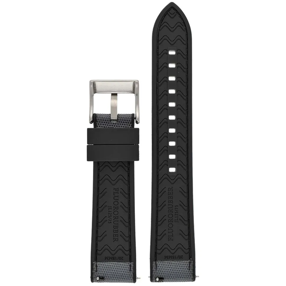 Endura | Grey and Black Sailcloth Rubber Hybrid Strap | WS201