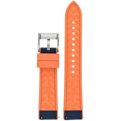 Endura | Navy and Orange Sailcloth Rubber Hybrid Strap | WS209