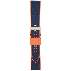 Endura | Navy and Orange Sailcloth Rubber Hybrid Strap | WS209