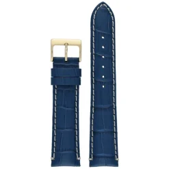 Farrell | Blue Padded Alligator Grain Strap | W1003P