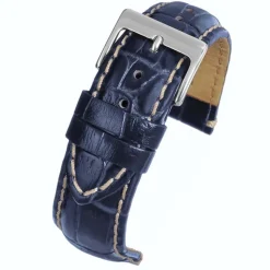 Farrell | Blue Padded Alligator Grain Strap | W1003P