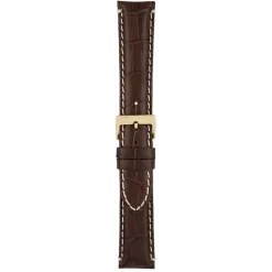 Farrell | Brown Padded Alligator Grain Strap | W105P