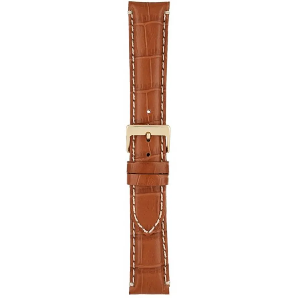 Farrell | Tan Padded Alligator Grain Strap | W1001P