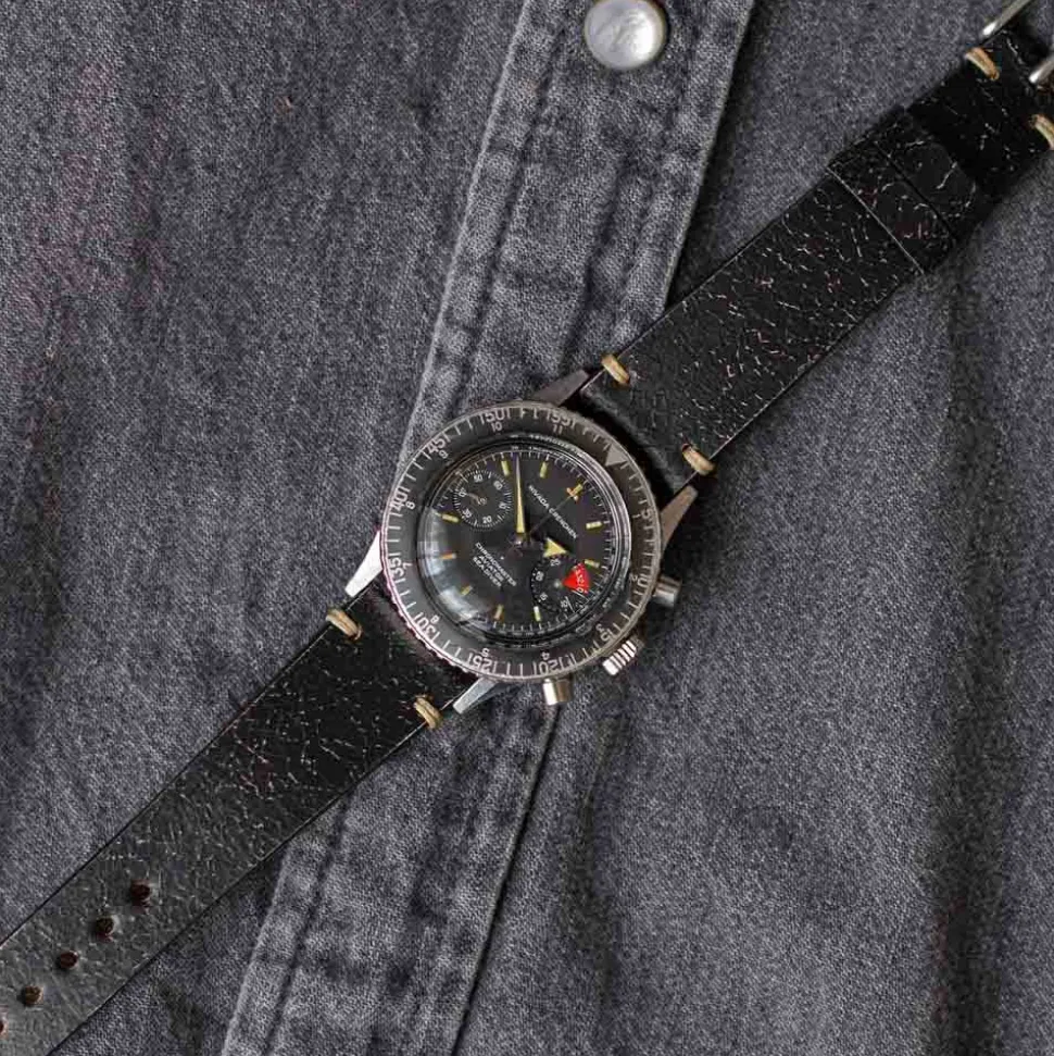 Farringdon | Handmade Two Stitch Vintage Black Strap | TS.VINT.BLK