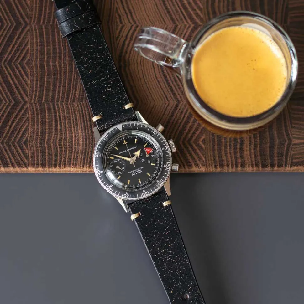 Farringdon | Handmade Two Stitch Vintage Black Strap | TS.VINT.BLK