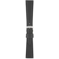 FAUX Black Vegan Imitation Leather Stitched Watch Strap WH630