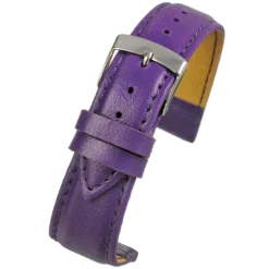 FAUX Purple Vegan Imitation Leather Stitched Watch Strap WH639