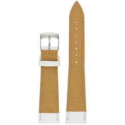 FAUX White Vegan Imitation Leather Stitched Watch Strap WH634