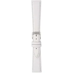 FAUX White Vegan Imitation Leather Stitched Watch Strap WH634