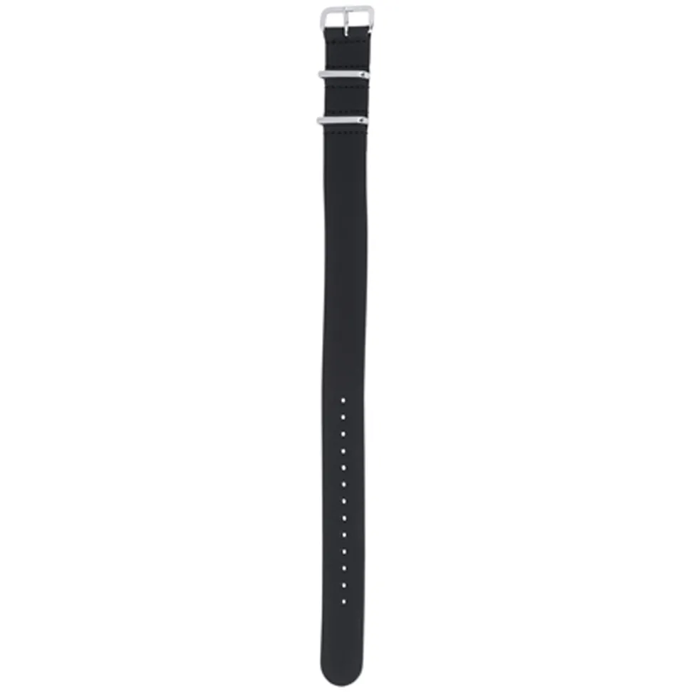 Field | Black Single Pass Leather Watch Strap | MODL1