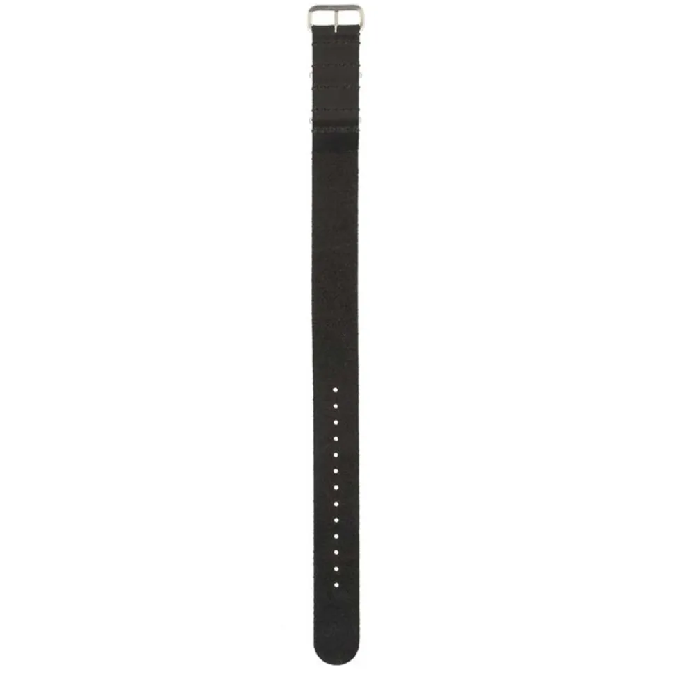 Field | Black Single Pass Leather Watch Strap | MODL1