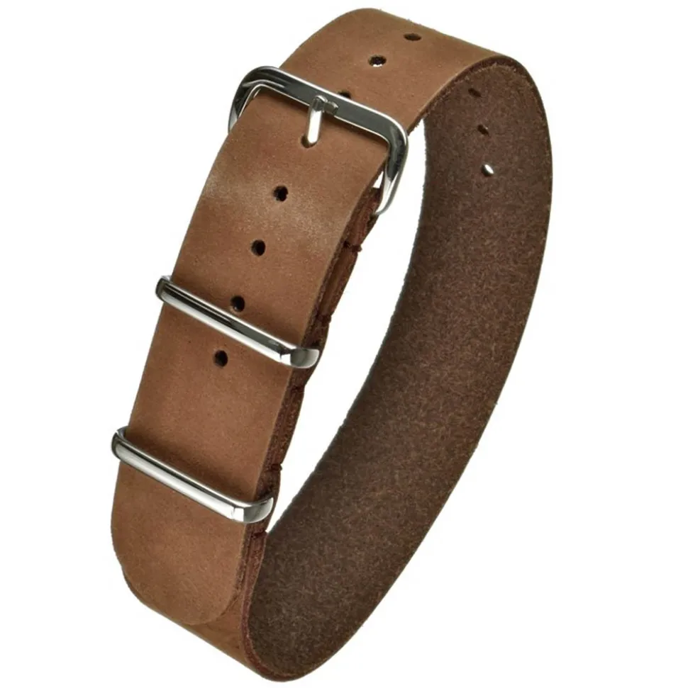 Field | Brown Single Pass Leather Watch Strap | MODL5