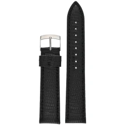FIRENZE Black Italian Made Genuine Lizard Watch Strap W680