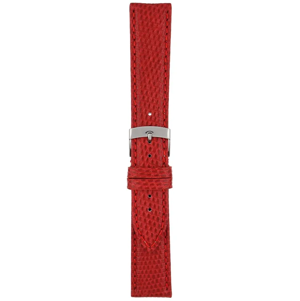 FIRENZE Red Italian Made Genuine Lizard Watch Strap W687
