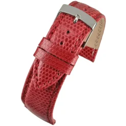 FIRENZE Red Italian Made Genuine Lizard Watch Strap W687