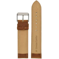 FORBES Matt Finish Tan Heavy Padded Leather Watch Strap W973