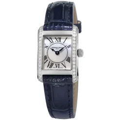 Frederique Constant | Carrée Diamond Blue Strap Watch | FC-200MPWCD16