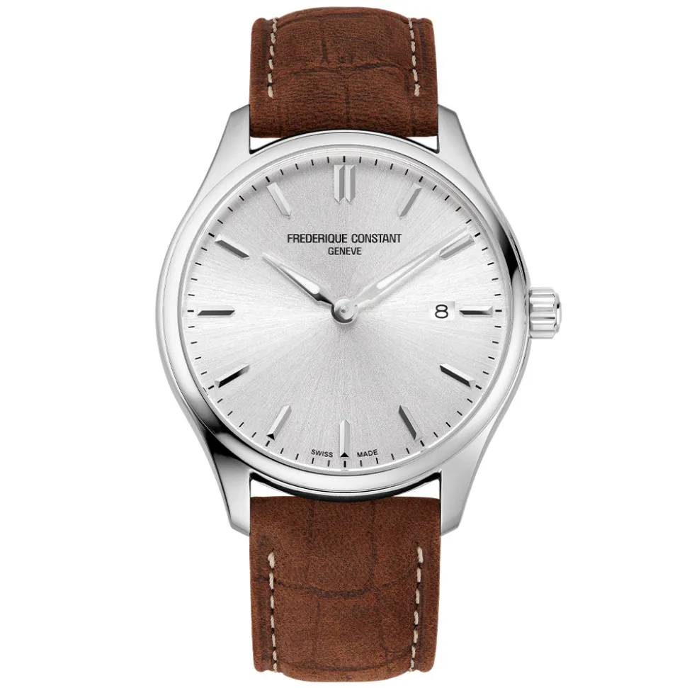 FREDERIQUE CONSTANT – Classics Quartz Silver Dial Strap Watch FC-220SS5B6