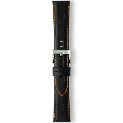 Hastings | Black Alligator Grain Strap Orange Stitching | LS1395/O