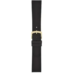HENLEY Black Water Resistant Leather Stitched Edge Watch Strap WR800