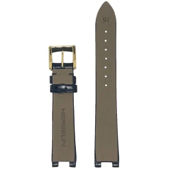 Herbelin | Black Crocodile Grain Leather Strap 16mm 17343 | 16E343 NORE 14