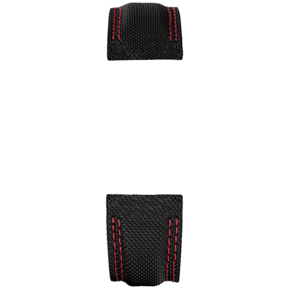 Herbelin | Black Techno Red Stitch Newport Strap 21mm 12288 | 21 288 NORO 18