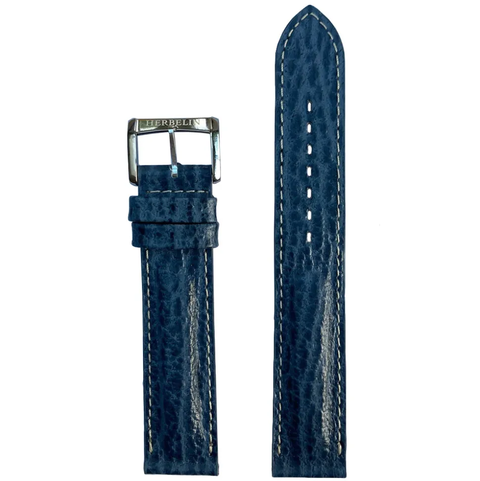 Herbelin | Blue Sharkskin Newport Leather Strap 19mm 12266 | 19 995 BLEU 18