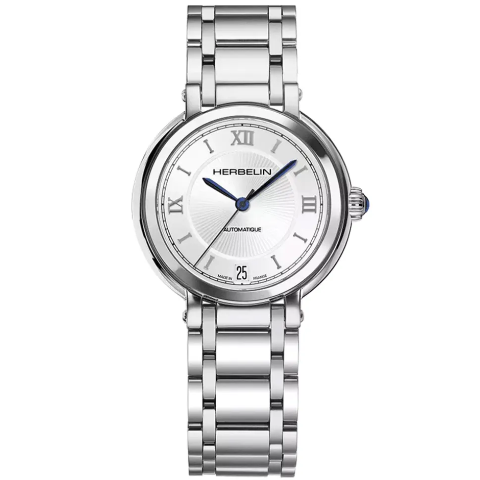 Herbelin | Galet Automatic Silver Dial Steel Bracelet 33.5mm | 1630B28