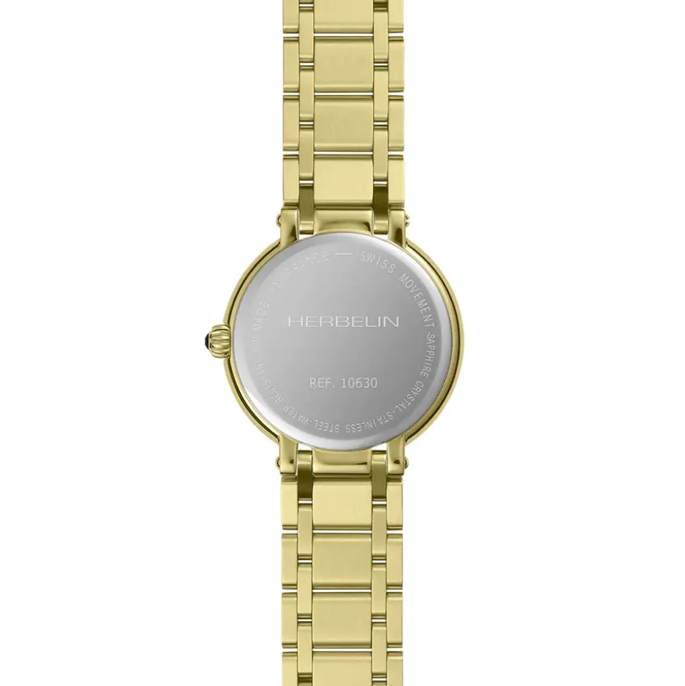 Herbelin | Galet Pearl Dial Gold Tone Bracelet 31.5mm | 10630BP59