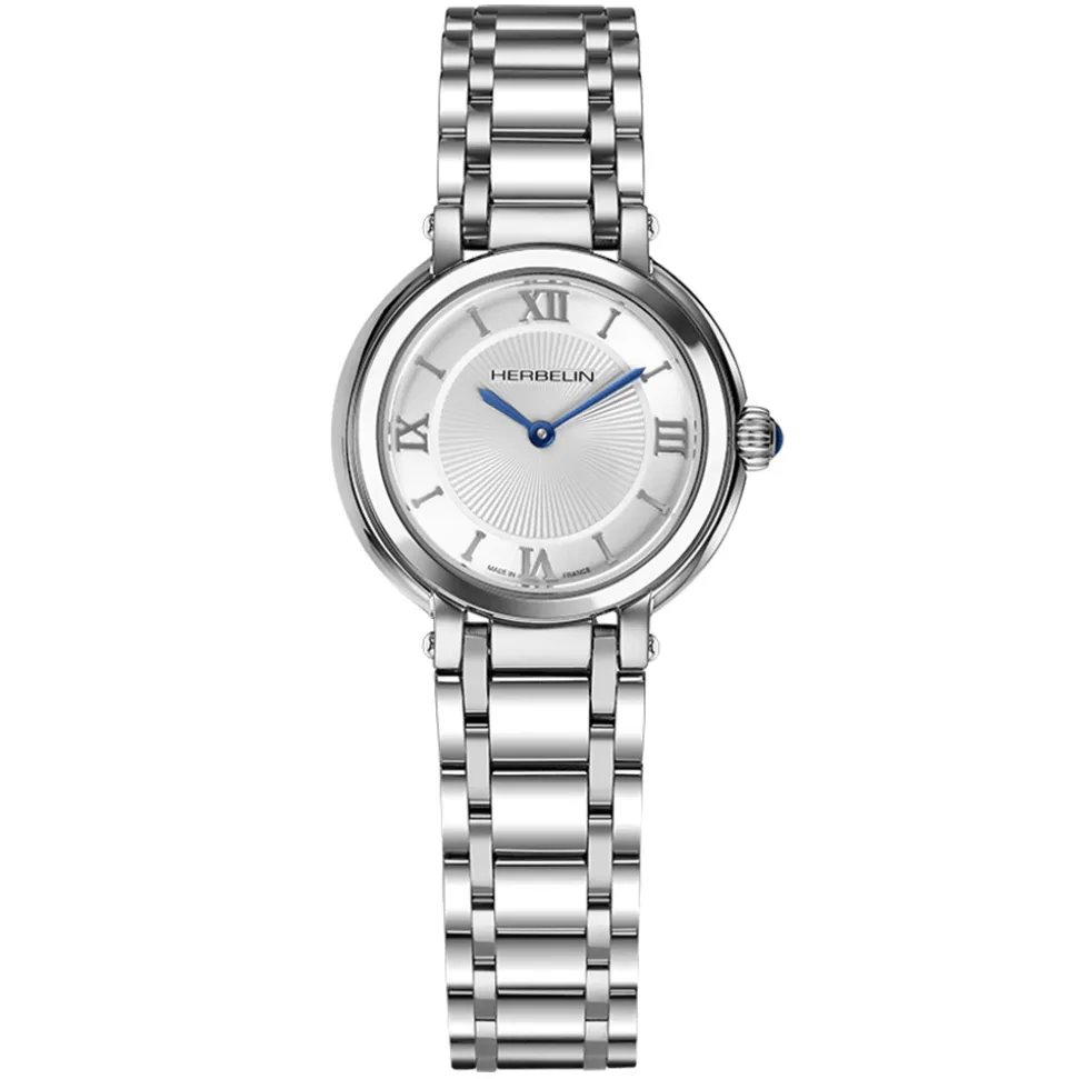 Herbelin | Galet Silver Dial Steel Bracelet 28mm | 17430B28