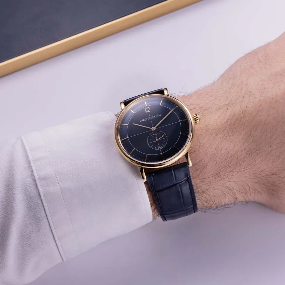 Herbelin | Inspiration Blue Dial Strap Watch | 18247P15