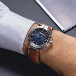 Herbelin | Newport Blue Dial Strap Watch | 12288A15GD