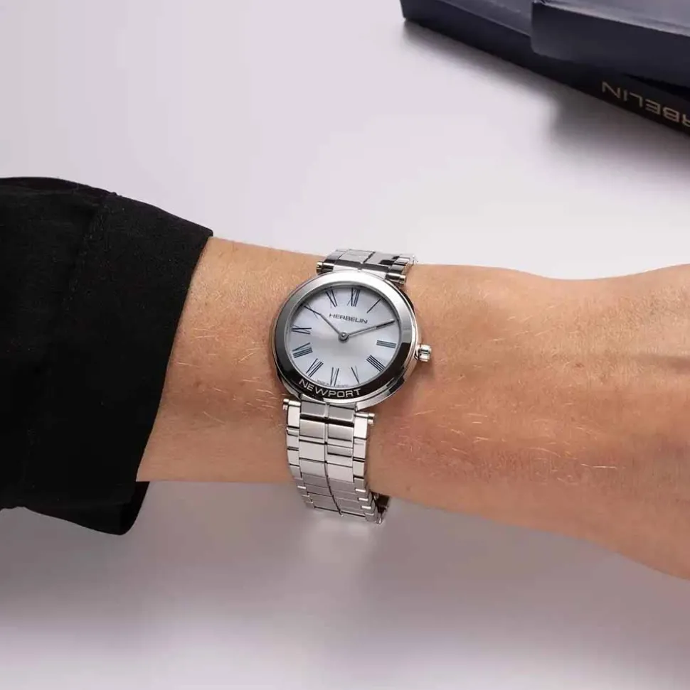 Herbelin | Newport Slim White Roman Dial Watch | 16922B09