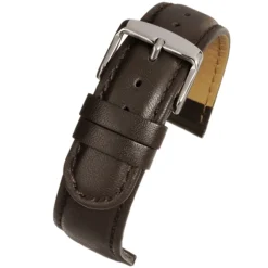 HOBSON Brown Padded Calf Leather Stitched Watch Strap W155P